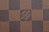 Authentic Louis Vuitton Damier Neverfull Pouch Purse Clutch Bag LV K4391