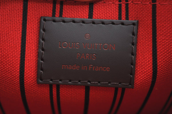 Authentic Louis Vuitton Damier Neverfull Pouch Purse Clutch Bag LV K4391