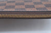 Authentic Louis Vuitton Damier Neverfull Pouch Purse Clutch Bag LV K4393