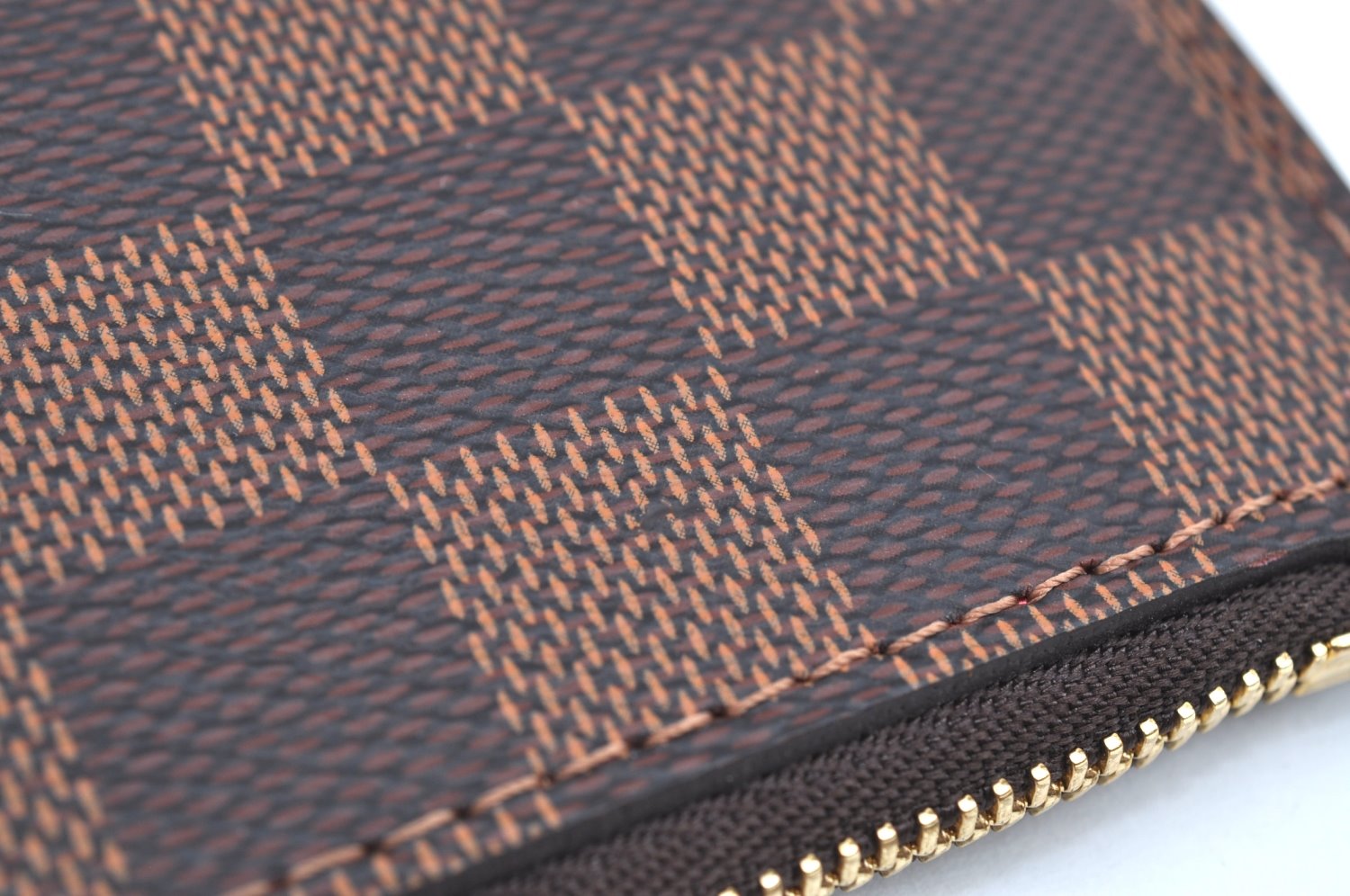 Authentic Louis Vuitton Damier Neverfull Pouch Purse Clutch Bag LV K4396