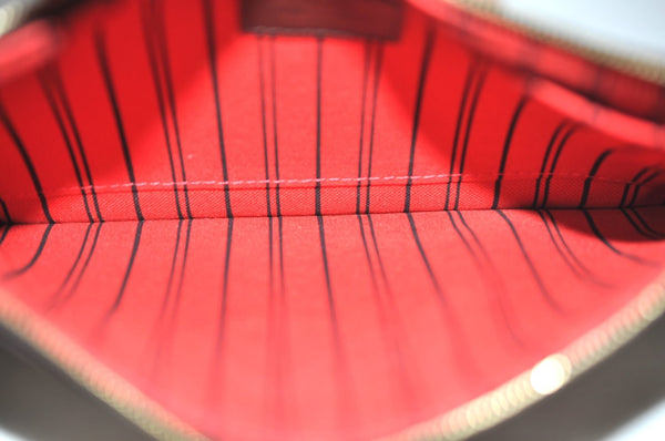 Authentic Louis Vuitton Damier Neverfull Pouch Purse Clutch Bag LV K4397