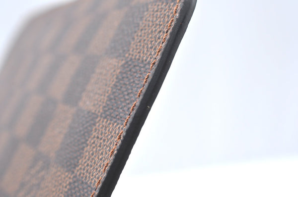 Authentic Louis Vuitton Damier Neverfull Pouch Purse Clutch Bag LV K4398