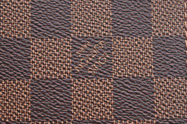 Authentic Louis Vuitton Damier Neverfull Pouch Purse Clutch Bag LV K4398
