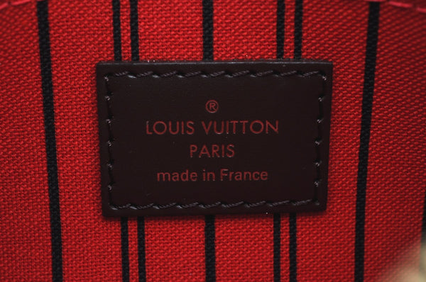 Authentic Louis Vuitton Damier Neverfull Pouch Purse Clutch Bag LV K4399