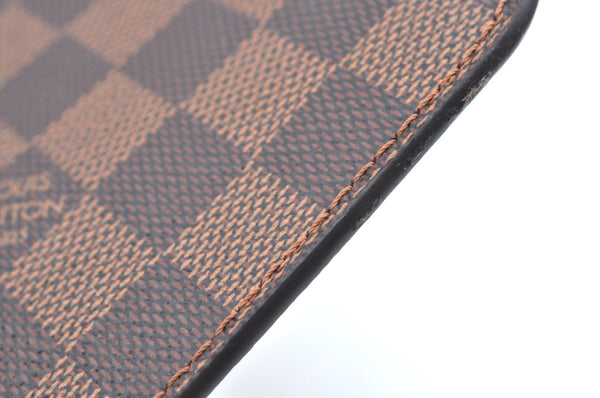 Authentic Louis Vuitton Damier Neverfull Pouch Purse Clutch Bag LV K4401