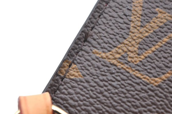 Authentic Louis Vuitton Monogram Neverfull Pouch Purse Clutch Bag Pink LV K4402