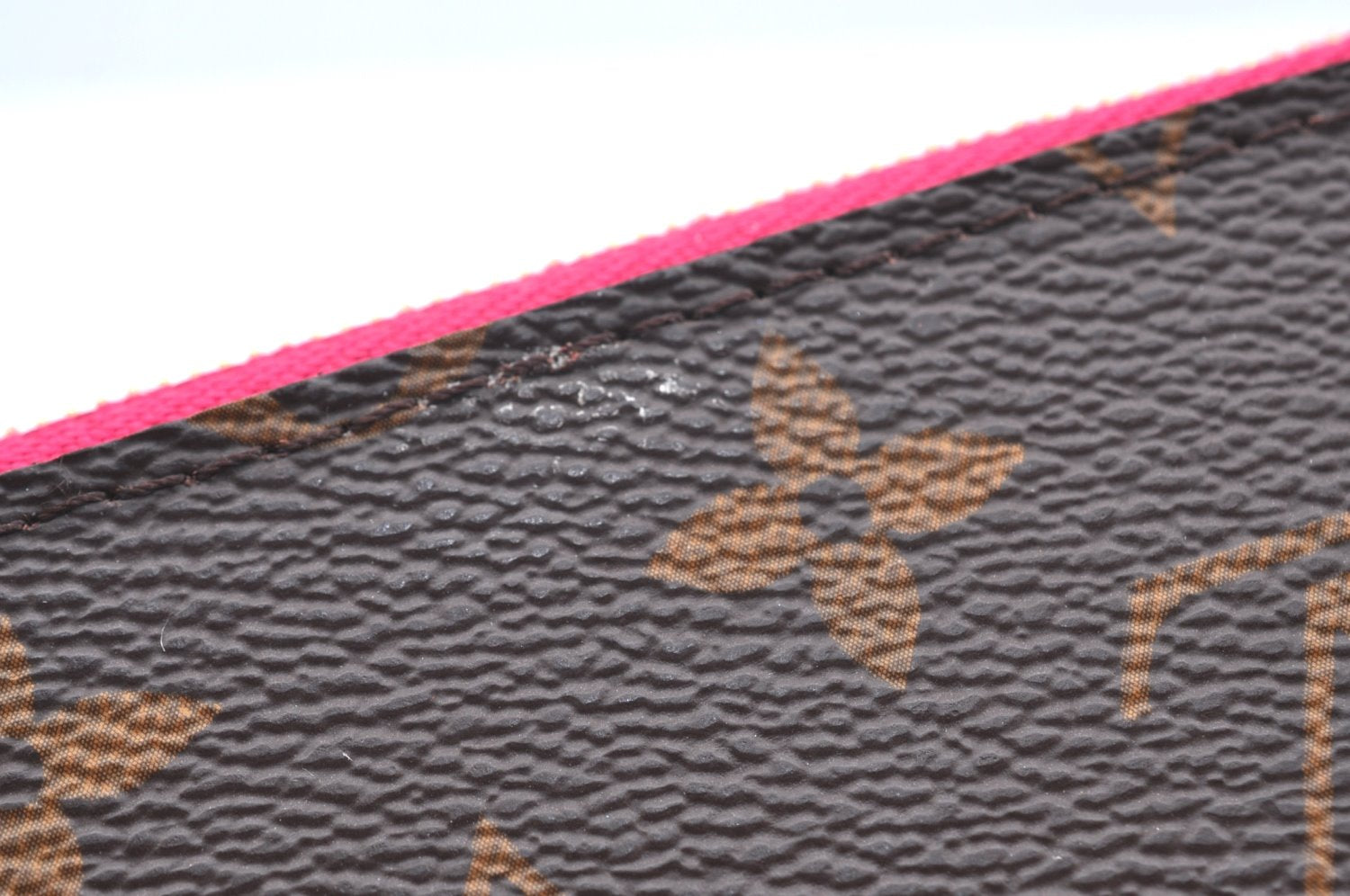 Authentic Louis Vuitton Monogram Neverfull Pouch Purse Clutch Bag Pink LV K4404