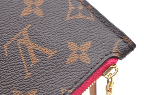 Authentic Louis Vuitton Monogram Neverfull Pouch Purse Clutch Bag Pink LV K4404