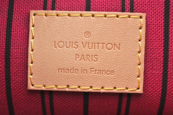 Authentic Louis Vuitton Monogram Neverfull Pouch Purse Clutch Bag Pink LV K4404