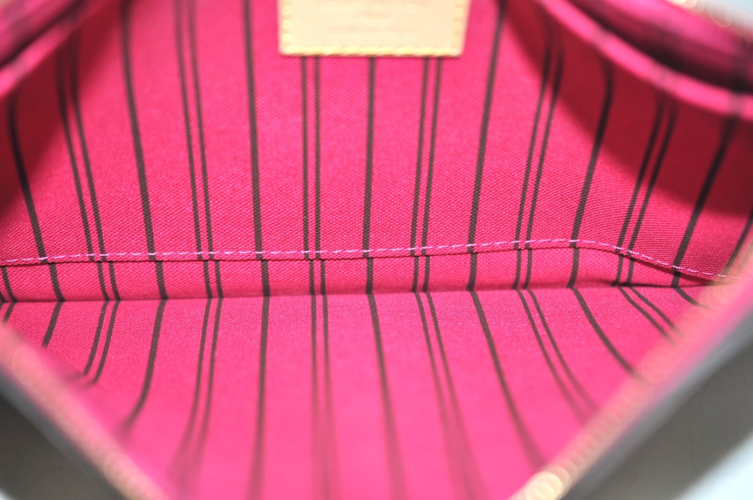 Authentic Louis Vuitton Monogram Neverfull Pouch Purse Clutch Bag Pink LV K4404