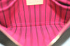 Authentic Louis Vuitton Monogram Neverfull Pouch Purse Clutch Bag Pink LV K4405