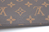 Authentic Louis Vuitton Monogram Neverfull Pouch Purse Clutch Bag Purple K4407