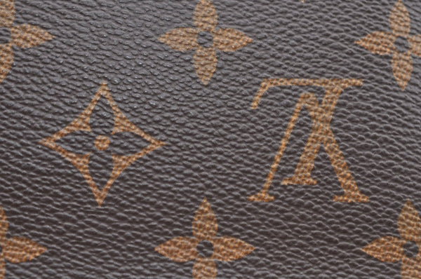 Authentic Louis Vuitton Monogram Neverfull Pouch Purse Clutch Bag Purple K4407