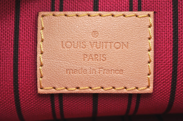 Authentic Louis Vuitton Monogram Neverfull Pouch Purse Clutch Bag Pink LV K4409