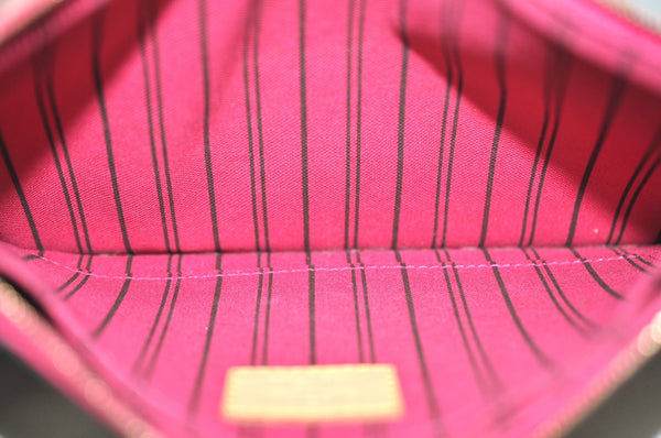 Authentic Louis Vuitton Monogram Neverfull Pouch Purse Clutch Bag Pink LV K4410