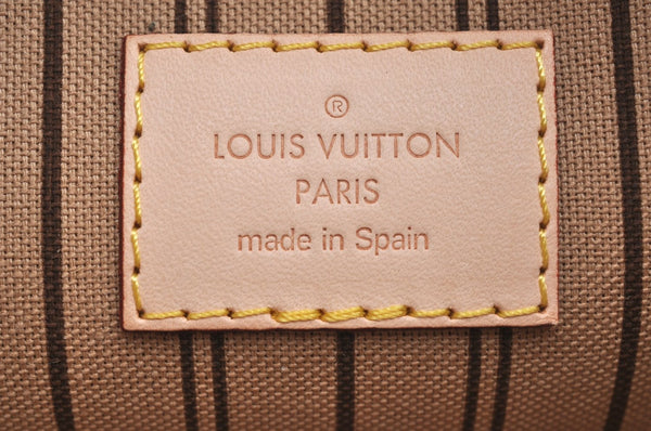 Authentic Louis Vuitton Monogram Neverfull Pouch Purse Clutch Bag LV K4419