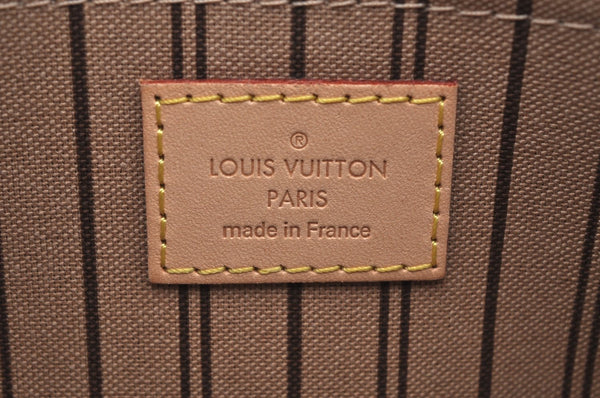 Authentic Louis Vuitton Monogram Neverfull Pouch Purse Clutch Bag LV K4421