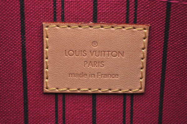 Authentic Louis Vuitton Monogram Neverfull Pouch Purse Clutch Bag Pink LV K4425