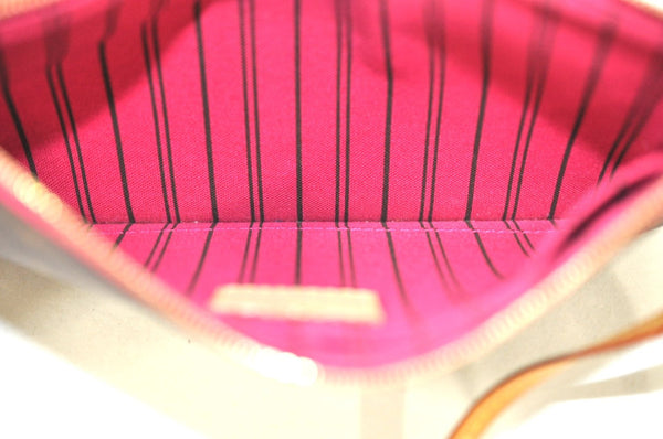 Authentic Louis Vuitton Monogram Neverfull Pouch Purse Clutch Bag Pink LV K4425