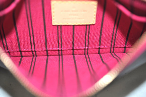 Authentic Louis Vuitton Monogram Neverfull Pouch Purse Clutch Bag Pink LV K4426