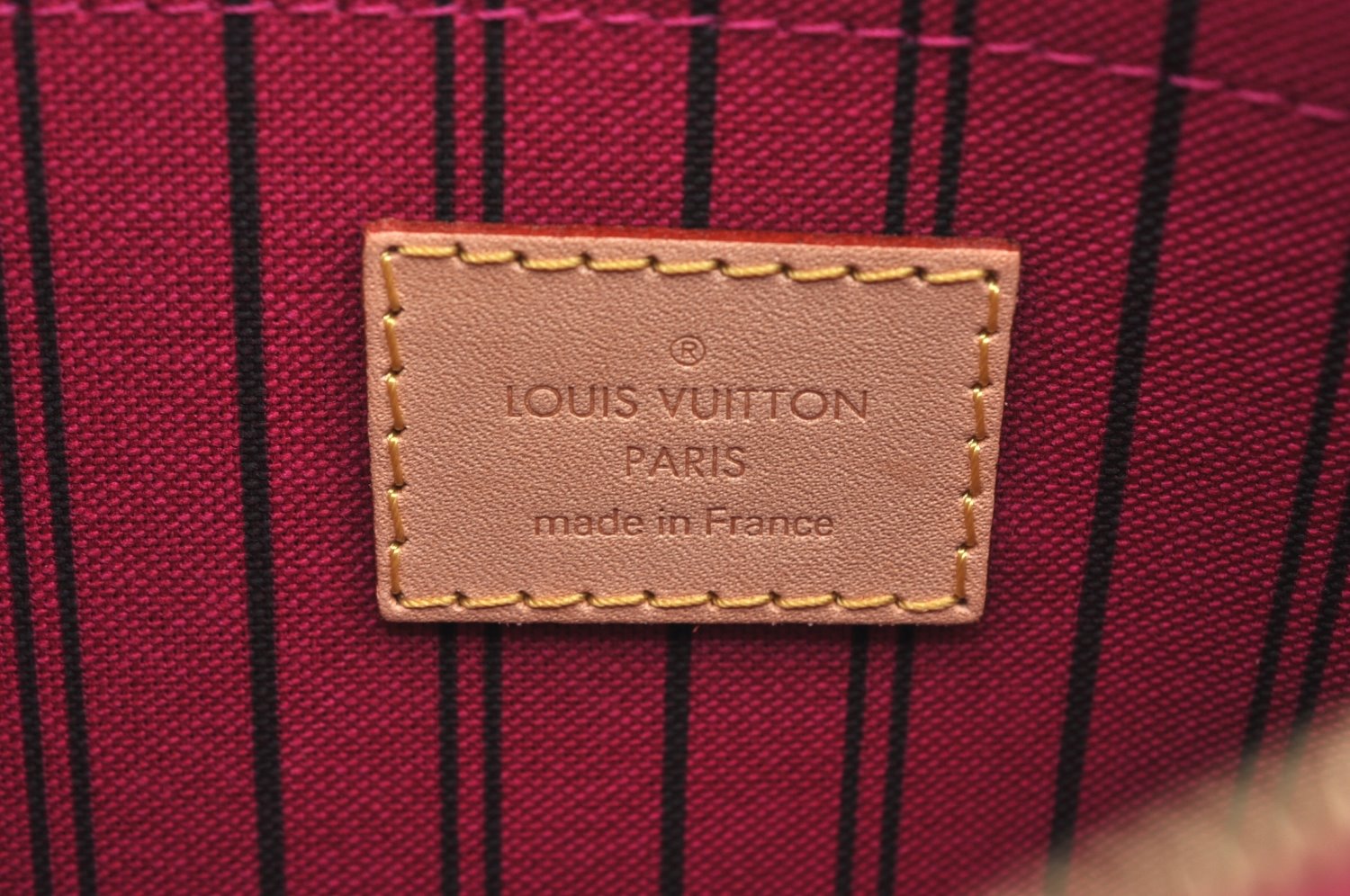 Authentic Louis Vuitton Monogram Neverfull Pouch Purse Clutch Bag Pink LV K4428