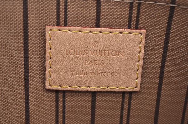 Authentic Louis Vuitton Monogram Neverfull Pouch Purse Clutch Bag LV K4429