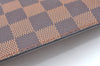 Auth Louis Vuitton Damier Neverfull Pouch Purse Clutch Rose Ballerine Pink K4440