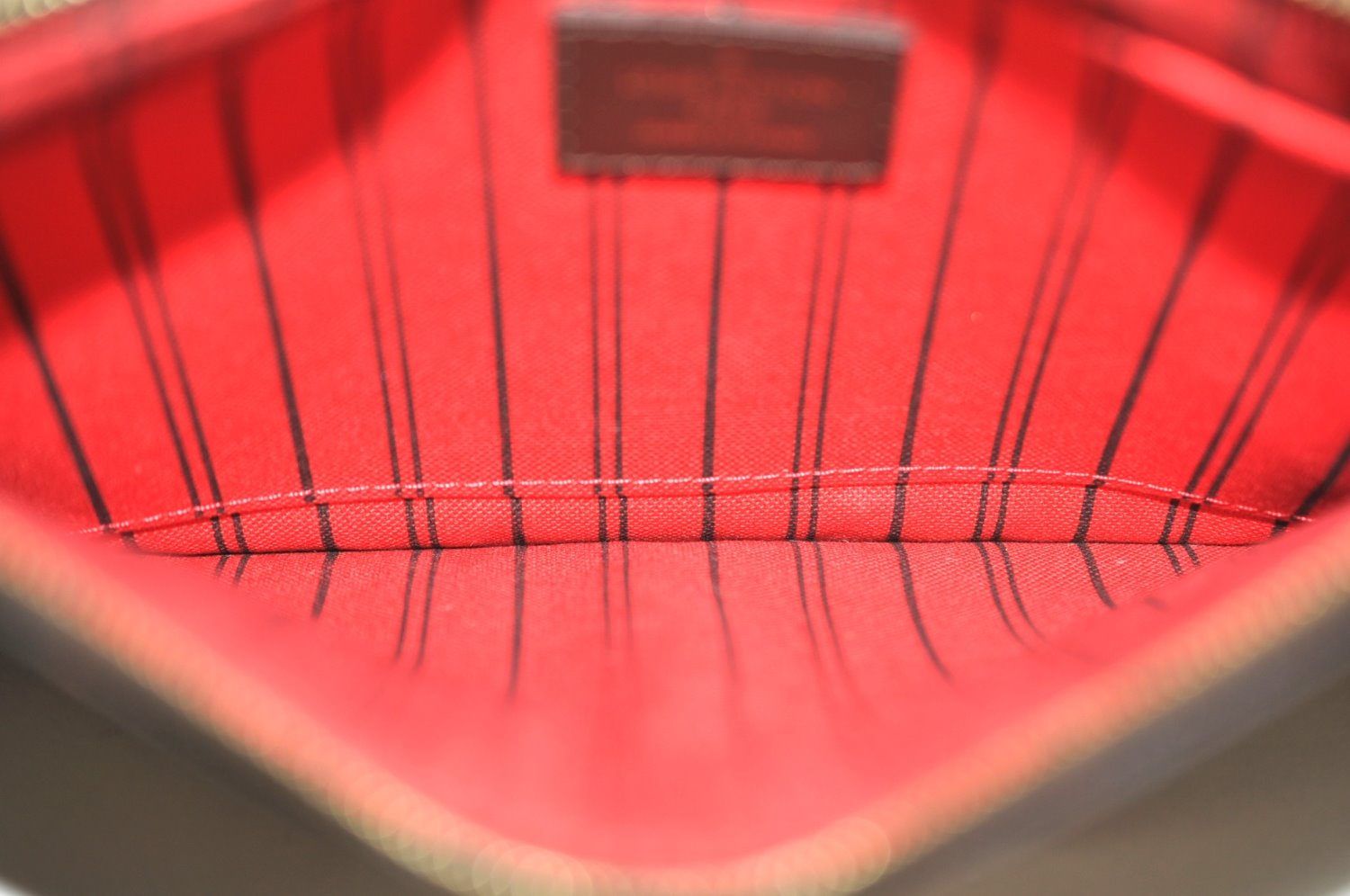 Auth Louis Vuitton Damier Neverfull Pouch Purse Clutch Rose Ballerine Pink K4440