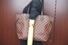 Authentic Louis Vuitton Damier Neverfull MM Shoulder Tote Bag N51105 LV K5199