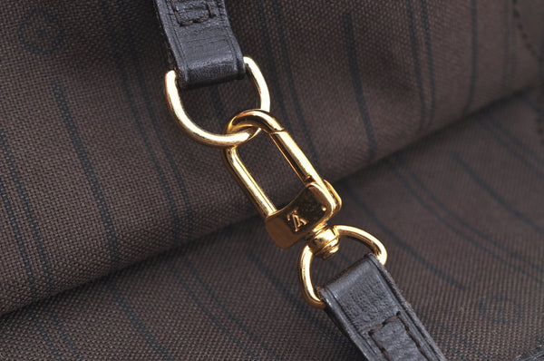 Authentic Louis Vuitton Monogram Idylle Neverfull MM Tote Bag M40513 Brown K5708