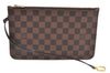 Authentic Louis Vuitton Damier Neverfull Pouch Purse Clutch Bag LV K8527