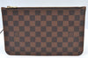 Authentic Louis Vuitton Damier Neverfull Pouch Purse Clutch Bag LV K8527