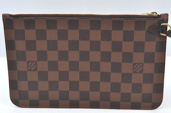 Authentic Louis Vuitton Damier Neverfull Pouch Purse Clutch Bag LV K8527
