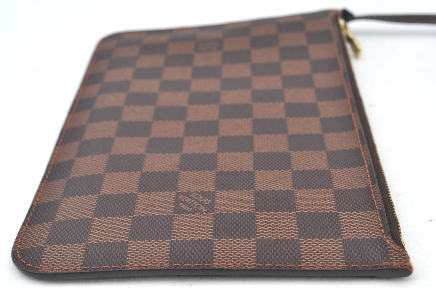 Authentic Louis Vuitton Damier Neverfull Pouch Purse Clutch Bag LV K8527