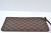 Authentic Louis Vuitton Damier Neverfull Pouch Purse Clutch Bag LV K8527