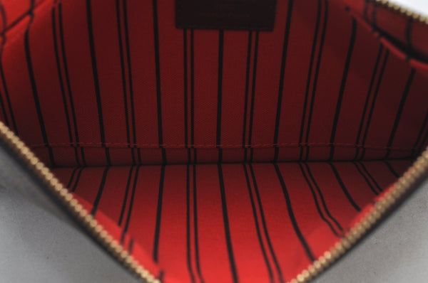 Authentic Louis Vuitton Damier Neverfull Pouch Purse Clutch Bag LV K8527