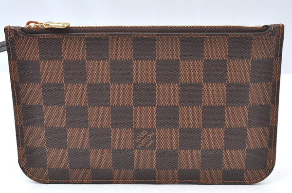 Authentic Louis Vuitton Damier Neverfull Pouch Purse Clutch Bag LV K8531