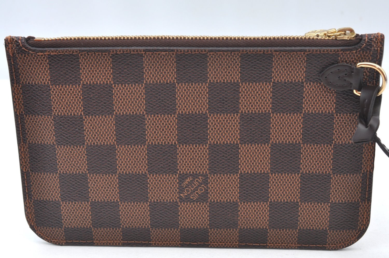 Authentic Louis Vuitton Damier Neverfull Pouch Purse Clutch Bag LV K8531