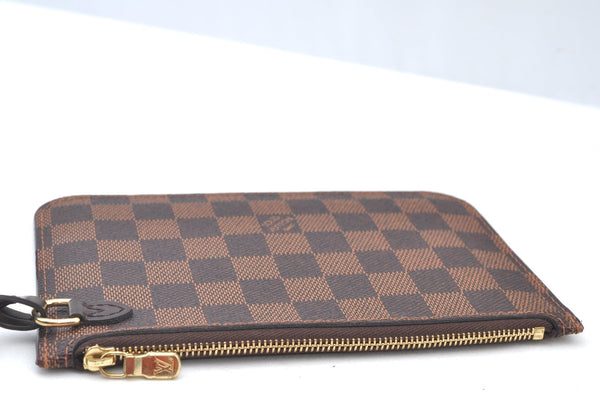 Authentic Louis Vuitton Damier Neverfull Pouch Purse Clutch Bag LV K8531