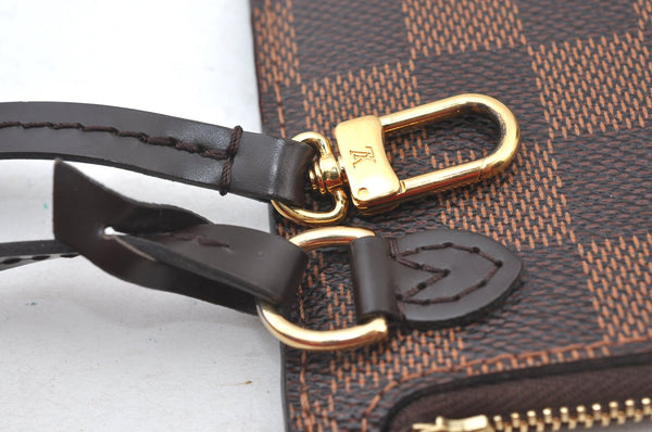 Authentic Louis Vuitton Damier Neverfull Pouch Purse Clutch Bag LV K8531