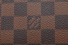 Authentic Louis Vuitton Damier Neverfull Pouch Purse Clutch Bag LV K8531