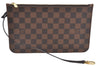 Authentic Louis Vuitton Damier Neverfull Pouch Purse Clutch Bag LV K8535