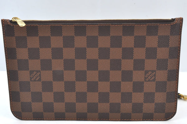 Authentic Louis Vuitton Damier Neverfull Pouch Purse Clutch Bag LV K8535