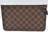 Authentic Louis Vuitton Damier Neverfull Pouch Purse Clutch Bag LV K8535