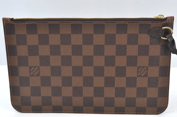 Authentic Louis Vuitton Damier Neverfull Pouch Purse Clutch Bag LV K8535