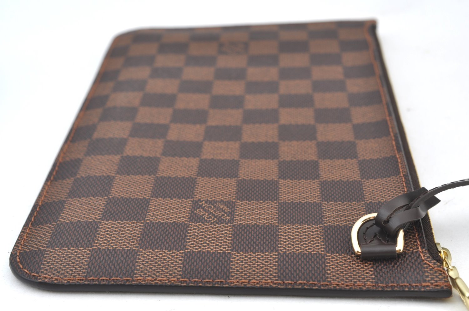 Authentic Louis Vuitton Damier Neverfull Pouch Purse Clutch Bag LV K8535