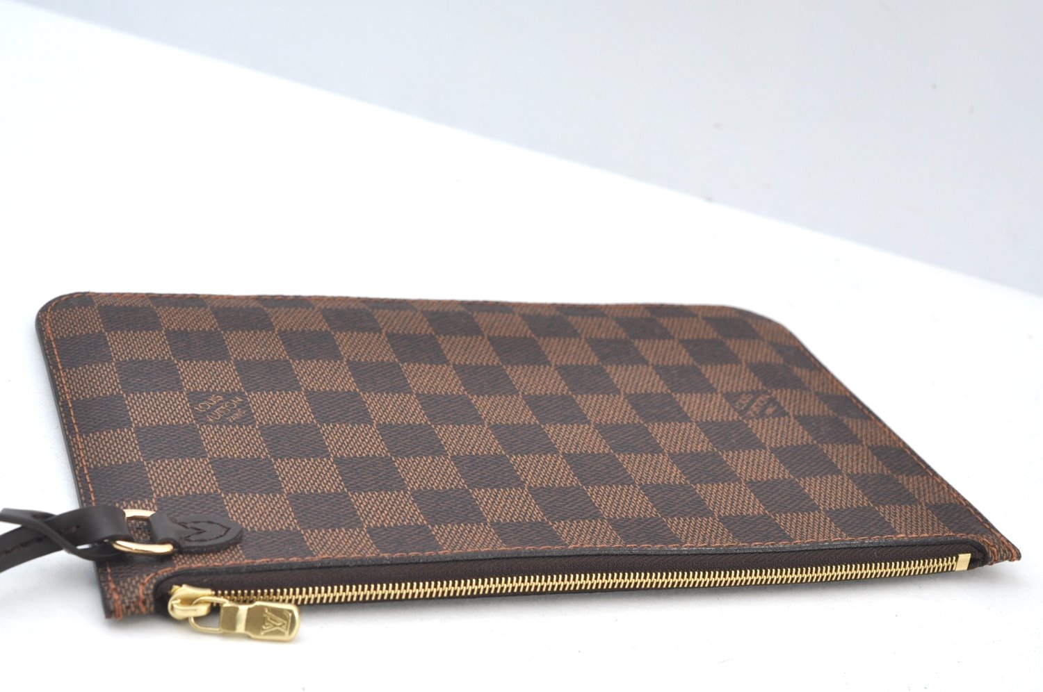 Authentic Louis Vuitton Damier Neverfull Pouch Purse Clutch Bag LV K8535
