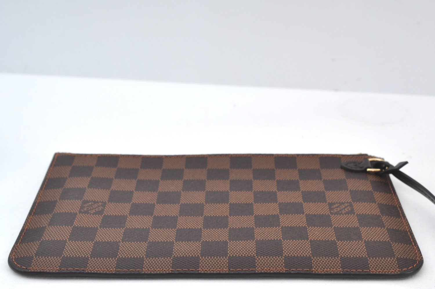 Authentic Louis Vuitton Damier Neverfull Pouch Purse Clutch Bag LV K8535
