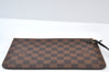 Authentic Louis Vuitton Damier Neverfull Pouch Purse Clutch Bag LV K8535