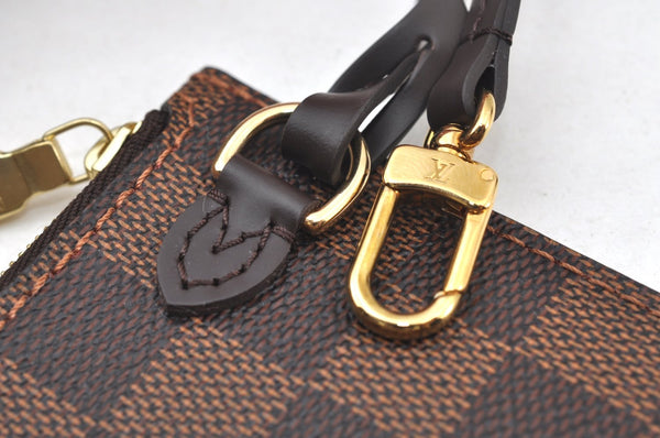 Authentic Louis Vuitton Damier Neverfull Pouch Purse Clutch Bag LV K8535